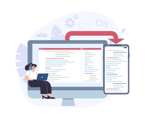 cross-platform software development concept. - 系統(tǒng)軟件 幅插畫檔、美工圖案、卡通及圖標